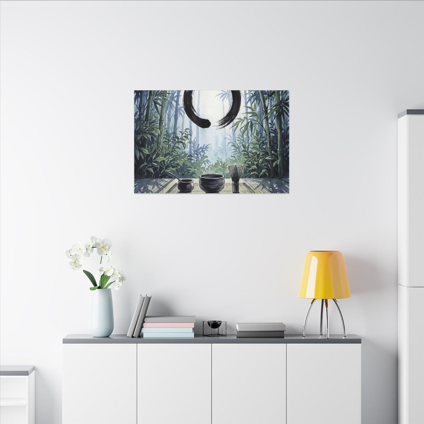 Seijaku Tea Ceremony Canvas Art - Zen Enso