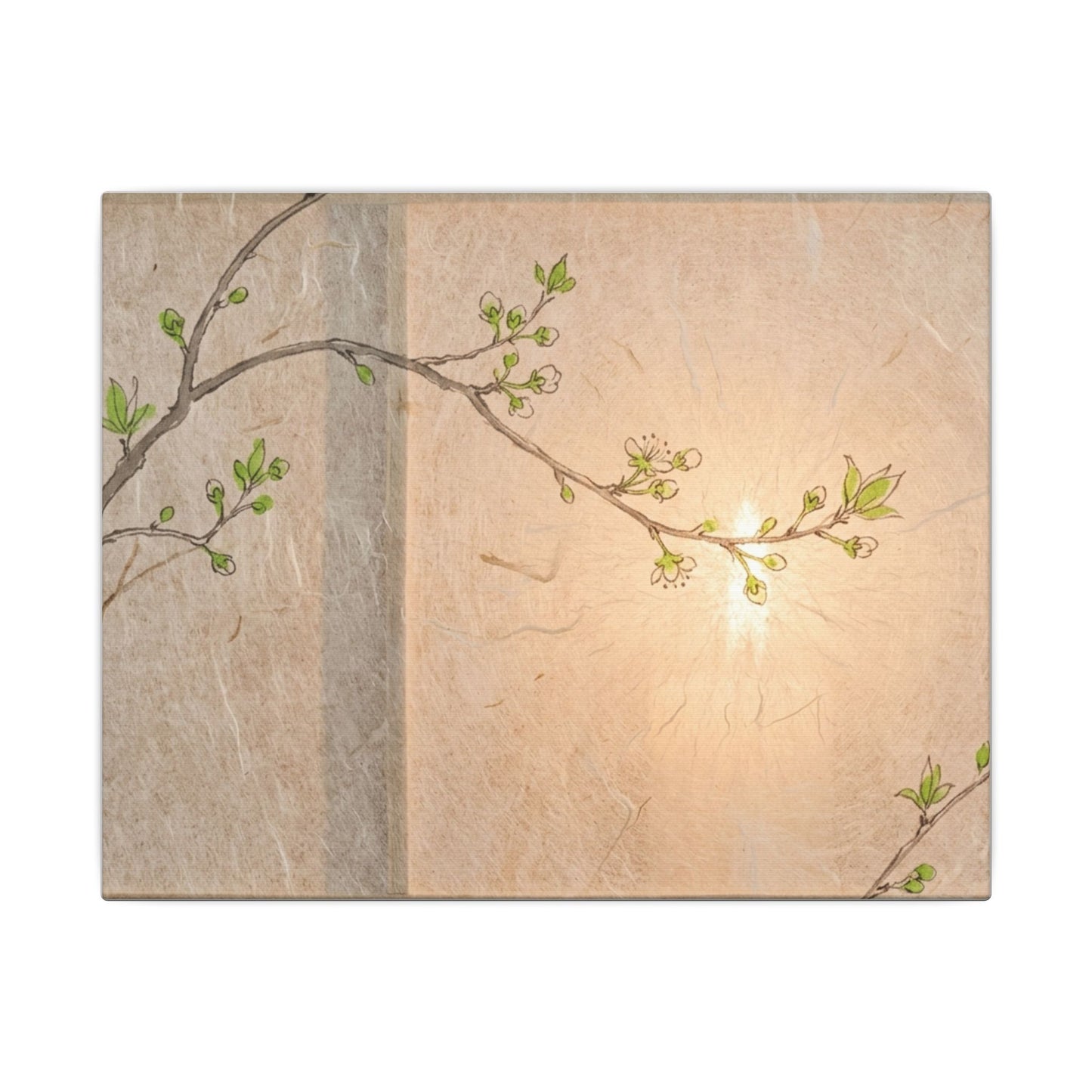 Spring Cherry Blossom Forest Whimsy Canvas Art | Rustic Decor