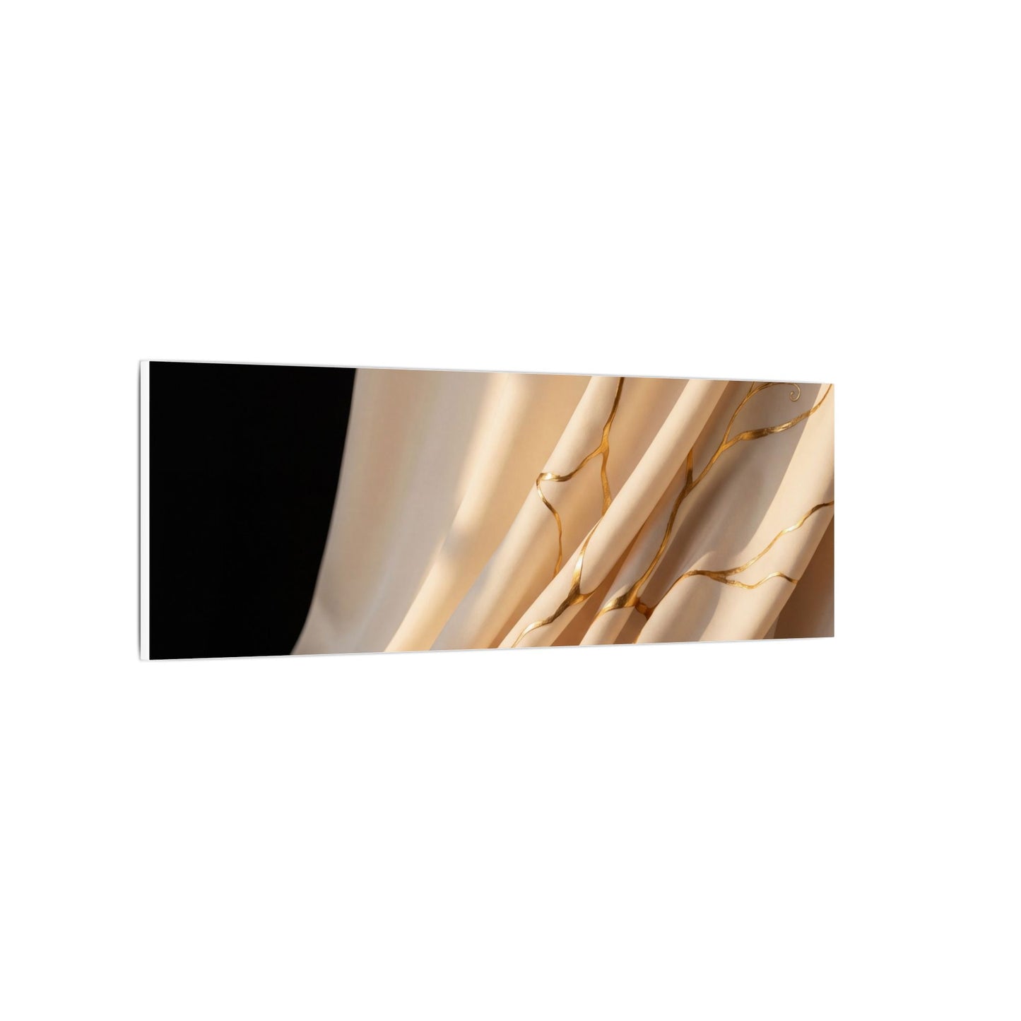 Golden Hour Silk Drape Canvas Art - Kintsugi Fukinsei