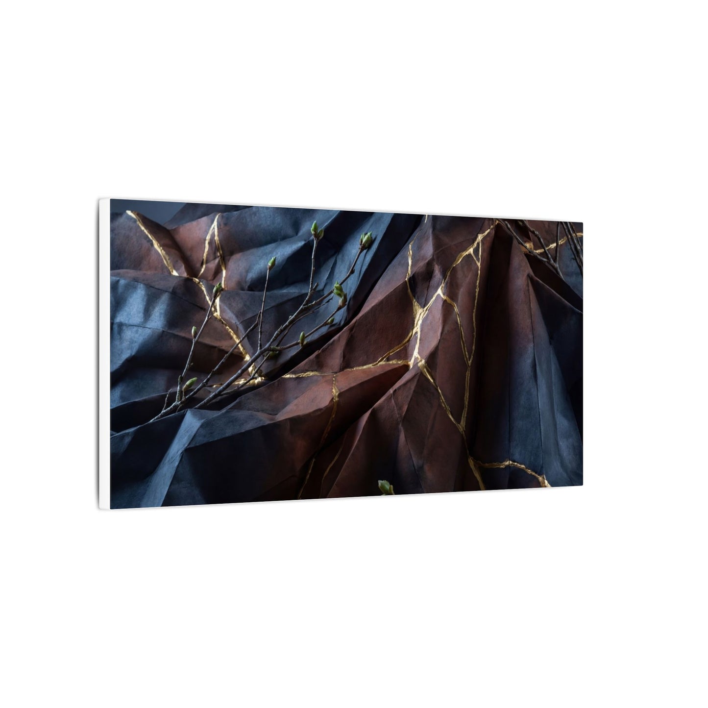 Paper Fold Broken Beauty Canvas Art | Philosophical Kintsugi Art