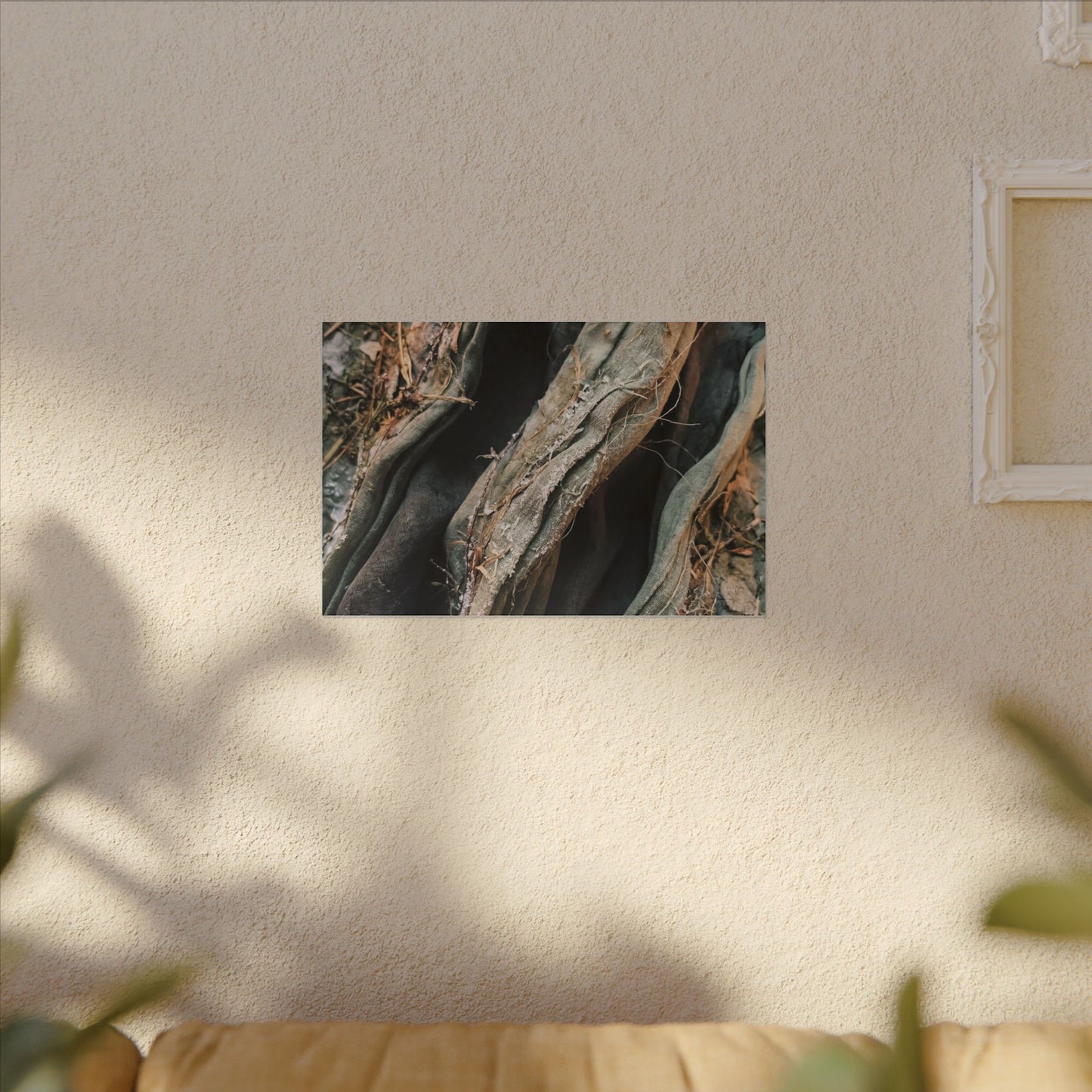 Silk Drape Winter Canvas Art | Japandi Cozy Design