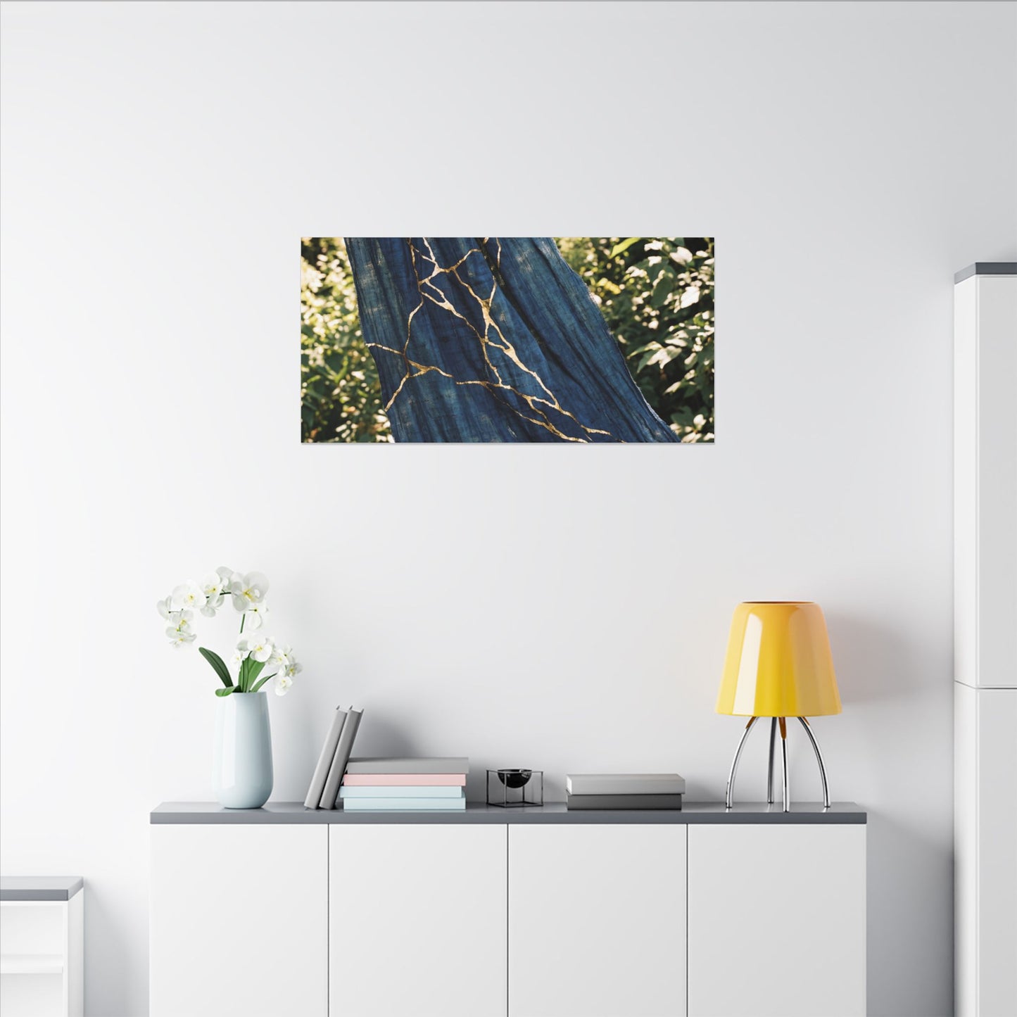 Resilient Silk Drape Canvas Art - Gold Repair Kintsugi
