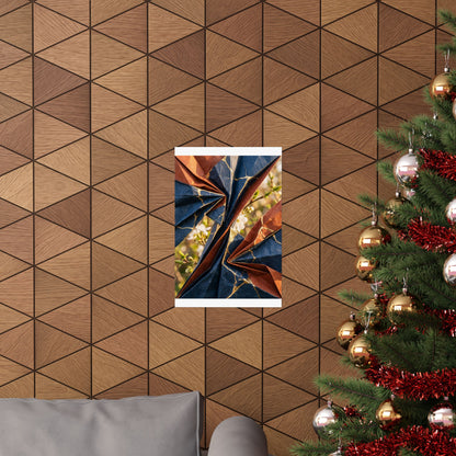 Golden Hour Paper Fold Wall Art Print - Kintsugi Ma