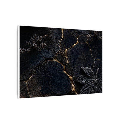 Candlelight Cracked Earth Canvas Art - Dark Japandi Ma