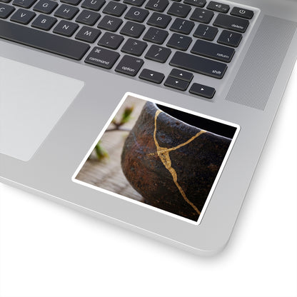 Beautiful Tea Ceremony Sticker - Gold Repair Kintsugi Art Print
