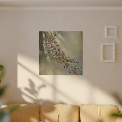 Winter Dried Flowers Forest Whimsy Canvas Art | Earthy Decor