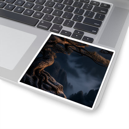 Sophisticated Pine Tree Sticker - Shadow Zen Dark Japandi