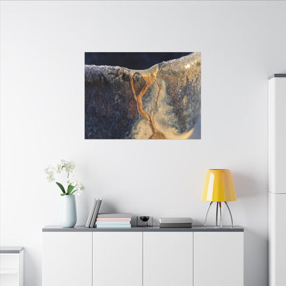 Winter Ceramic Bowl Gold Vein Canvas Art | Healing Decor