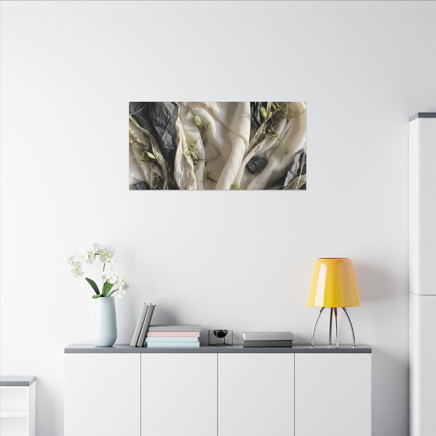 Spring Silk Drape Texture Canvas Art | Warm Decor