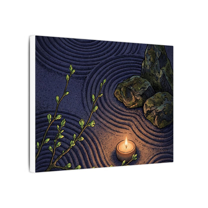 Mono No Aware Rock Garden Canvas Art - Zen Ukiyo E Inspired