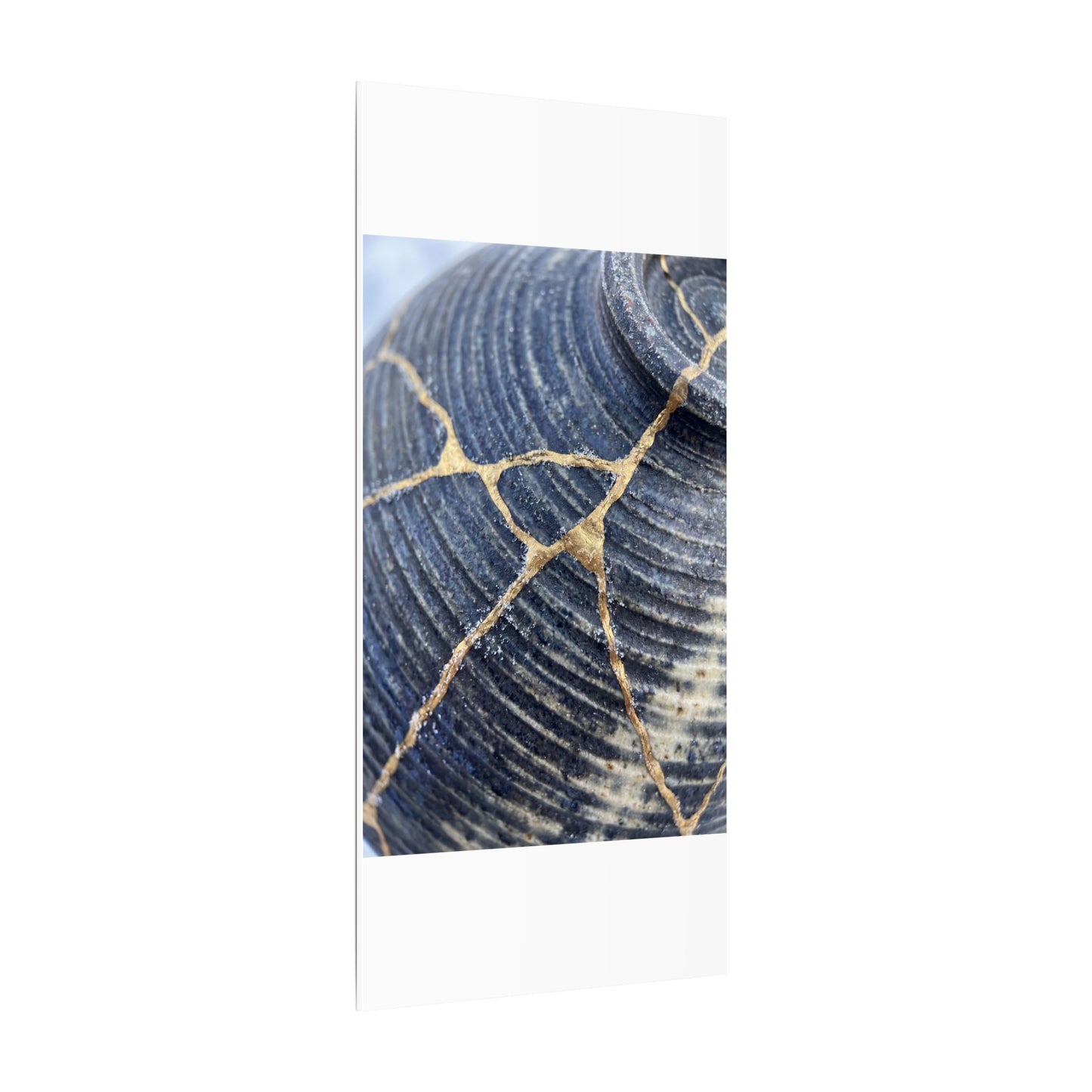 Shibui Water Ripple Canvas Art - Kintsugi Gold Repair