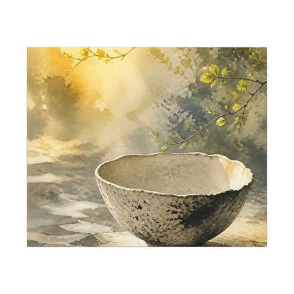 Cozy Ceramic Bowl Canvas Art - Watercolor Japandi