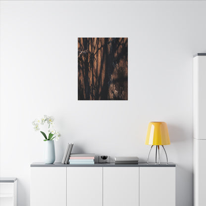 Golden Hour Shadow Play Canvas Art - Dark Japandi Fukinsei