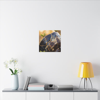 Fukinsei Rust Patina Canvas Art - Kintsugi Gold Repair