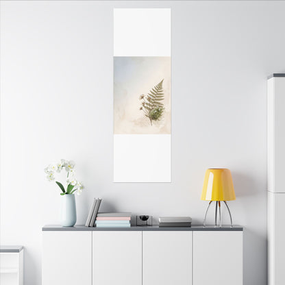 Winter Moss Close Up Herbarium Canvas Art | Enchanting Decor