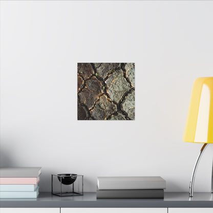 Earthy Cracked Earth Canvas Art - Japanese Pattern Japandi