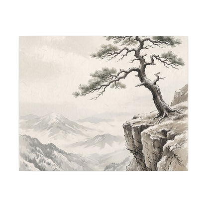 Seijaku Pine Tree Canvas Art - Japandi Japanese Pattern