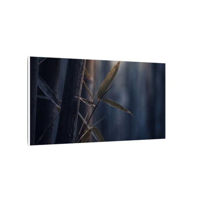 Dark Japandi Bamboo Grove in Dawn | Moody Minimal Canvas Art
