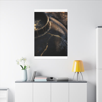 Kintsugi Rust Patina in Golden Hour | Broken Beauty Canvas Art