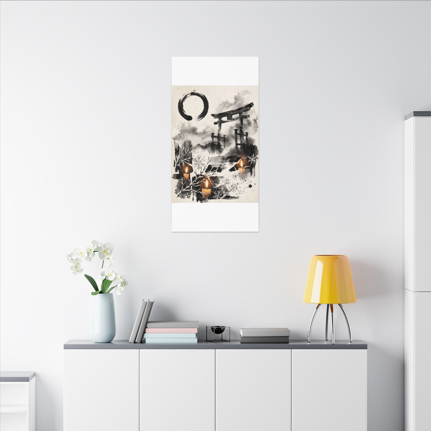 Candlelight Torii Gate Canvas Art - Zen Datsuzoku
