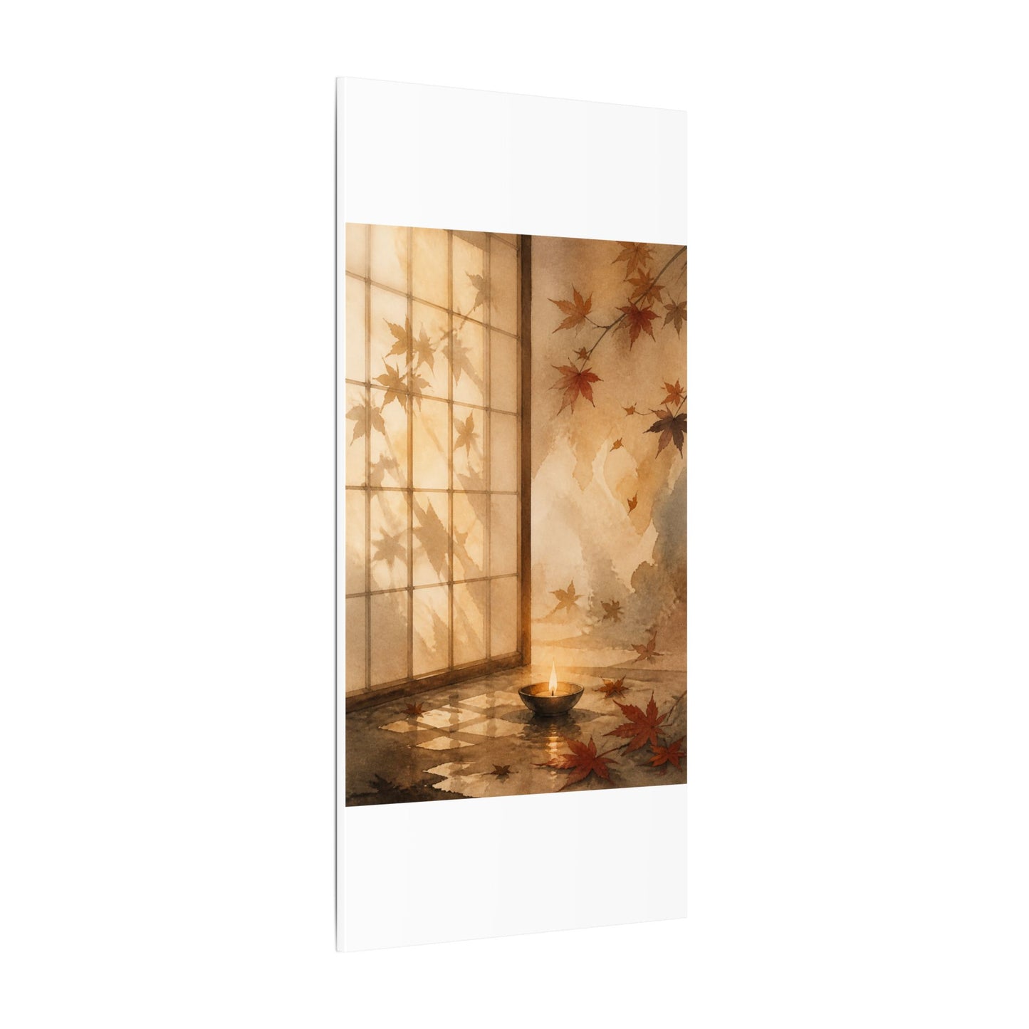Candlelight Shoji Screen Canvas Art - Japandi Ma