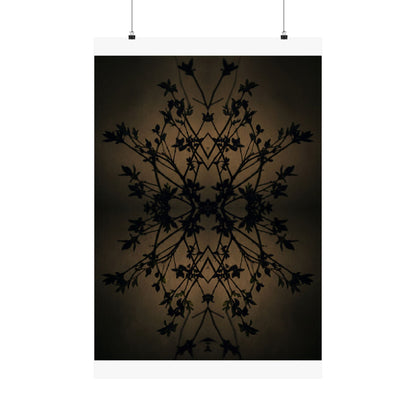 Shadow Play Wall Art Print | Spring Dark Japandi Shadow Zen Art