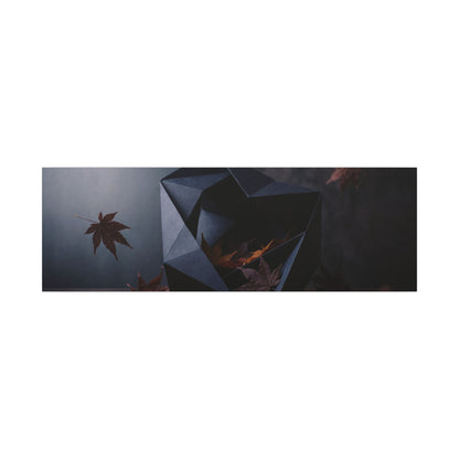 Dark Japandi Paper Fold in Dawn | Shadow Zen Canvas Art