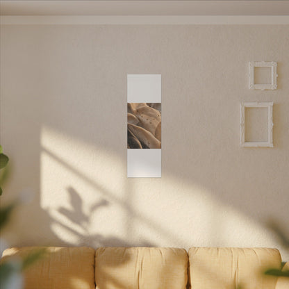 Japandi Silk Drape in Golden Hour | Japanese Pattern Canvas Art