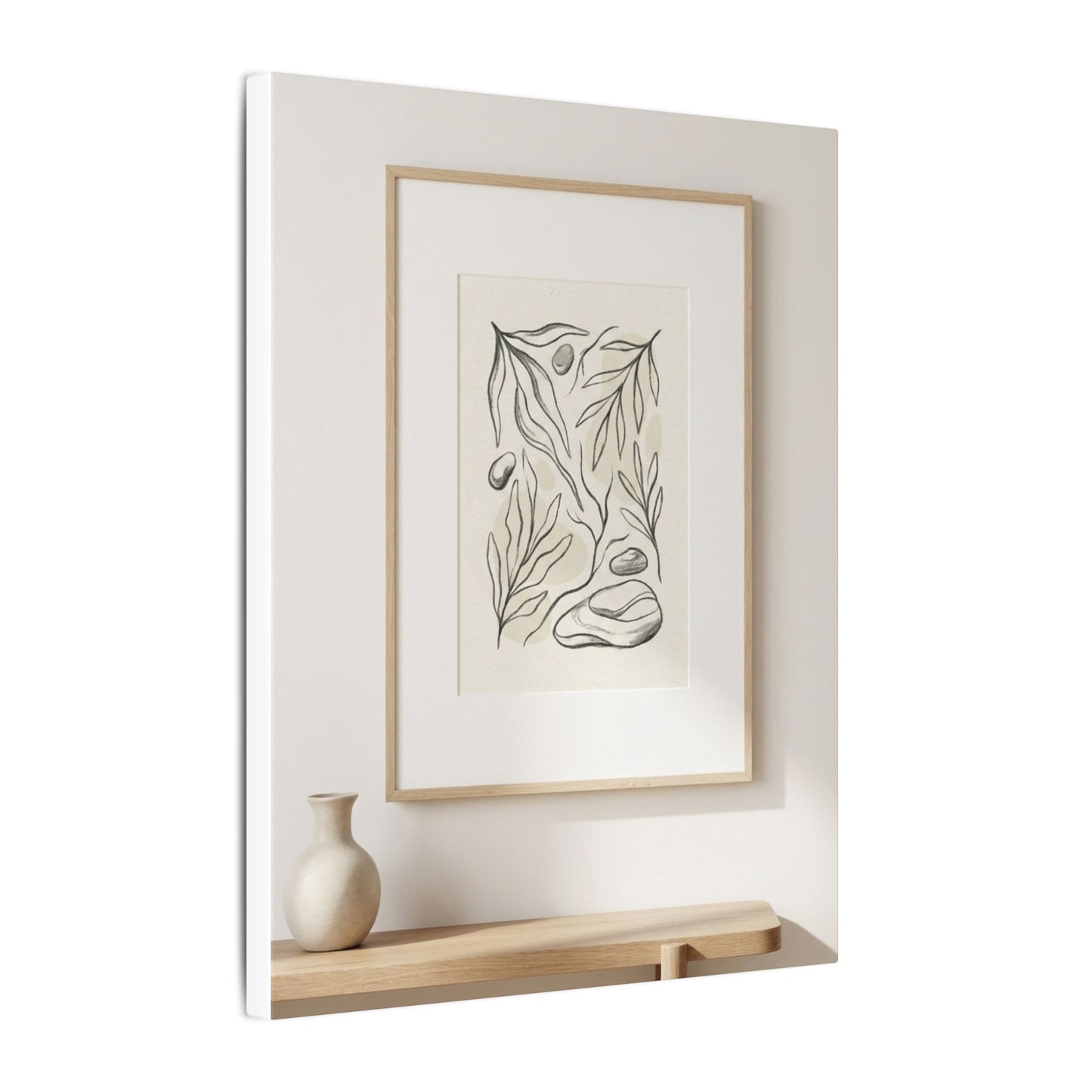 Japandi Charcoal Canvas Art