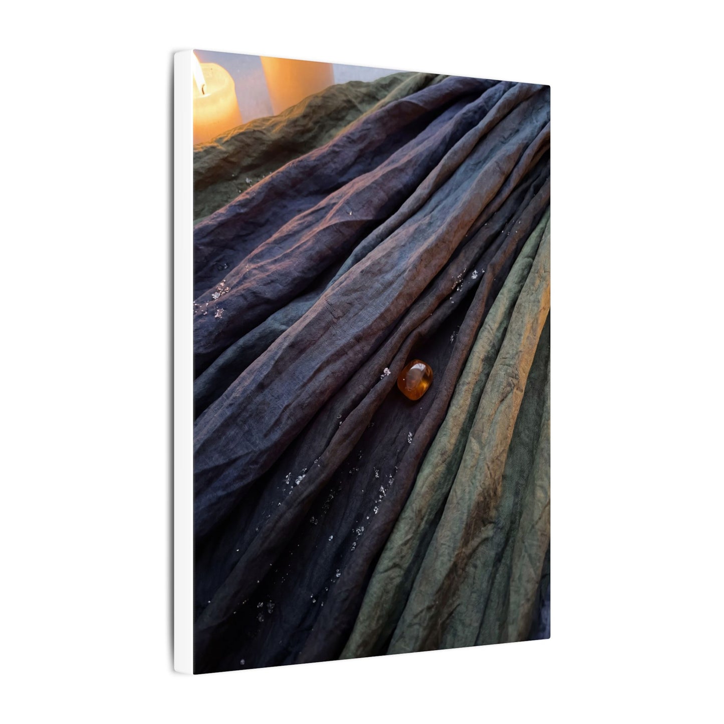 Silk Drape Shadow Zen Canvas Art | Moody Dark Japandi Art