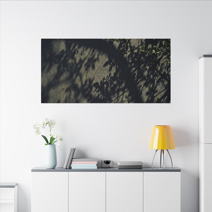 Atmospheric Shadow Play Canvas Art - Moody Minimal Dark Japandi