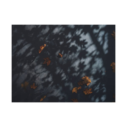 Autumn Shadow Play Shadow Zen Canvas Art | Atmospheric Decor Art Print