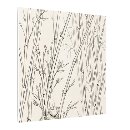 Candlelight Bamboo Grove Canvas Art - Japandi Fukinsei