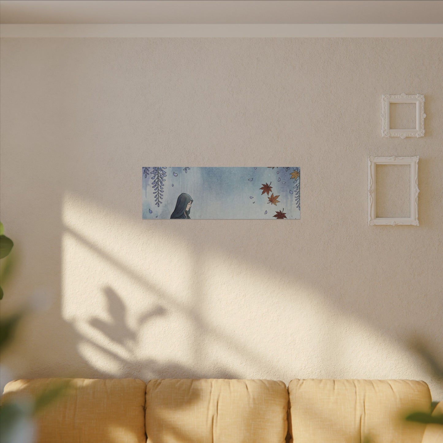 Zen Wisteria in Moonlight | Ukiyo E Inspired Canvas Art