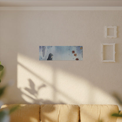 Zen Wisteria in Moonlight | Ukiyo E Inspired Canvas Art