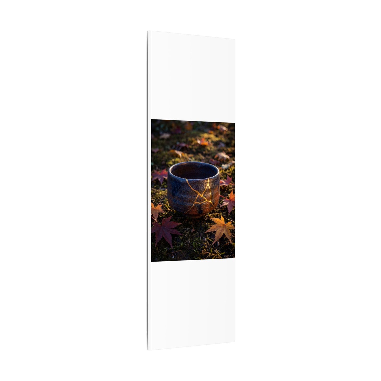 Kanso Moonlit Garden Canvas Art - Kintsugi Gold Repair
