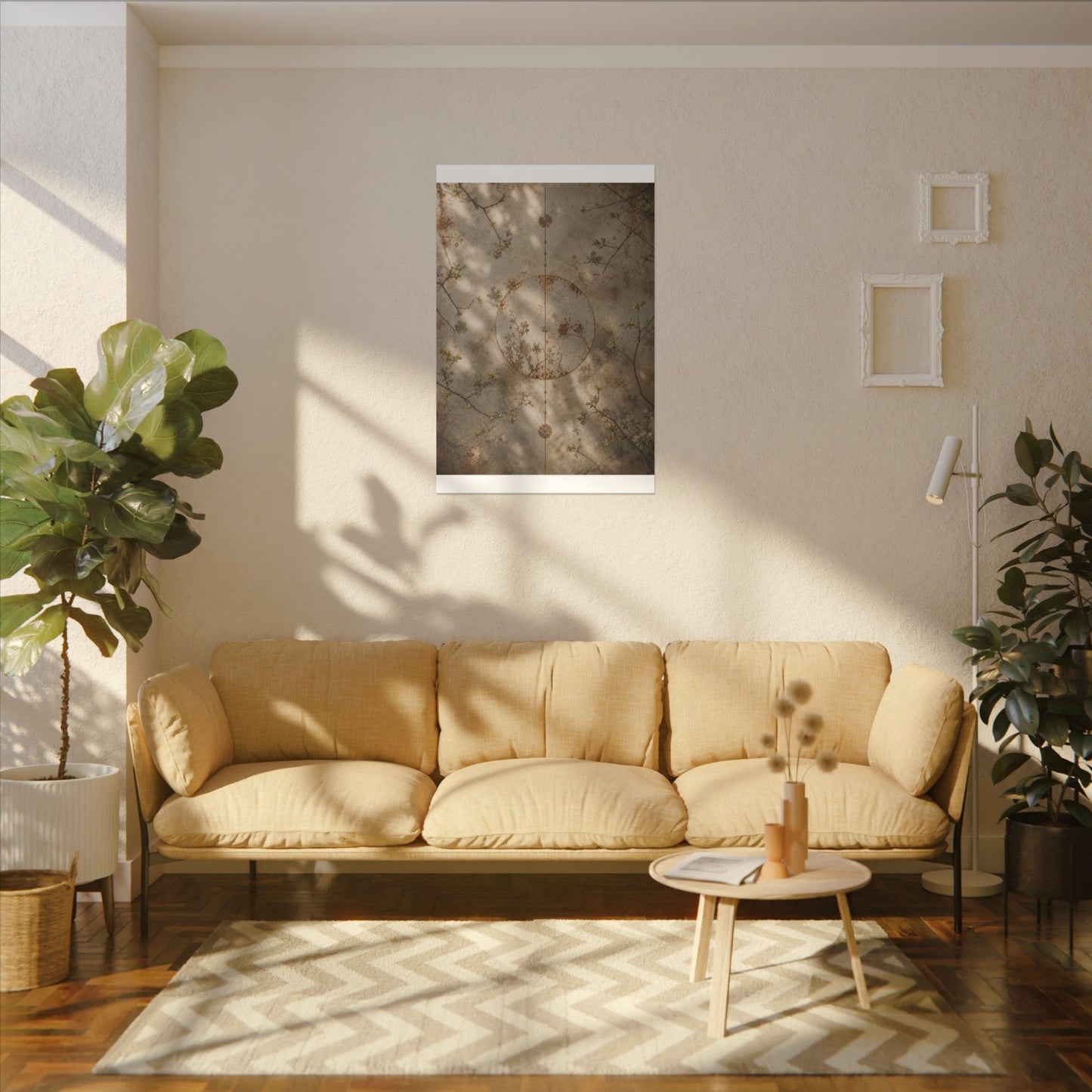 Japandi Rust Patina in Dappled | Japanese Pattern Canvas Art
