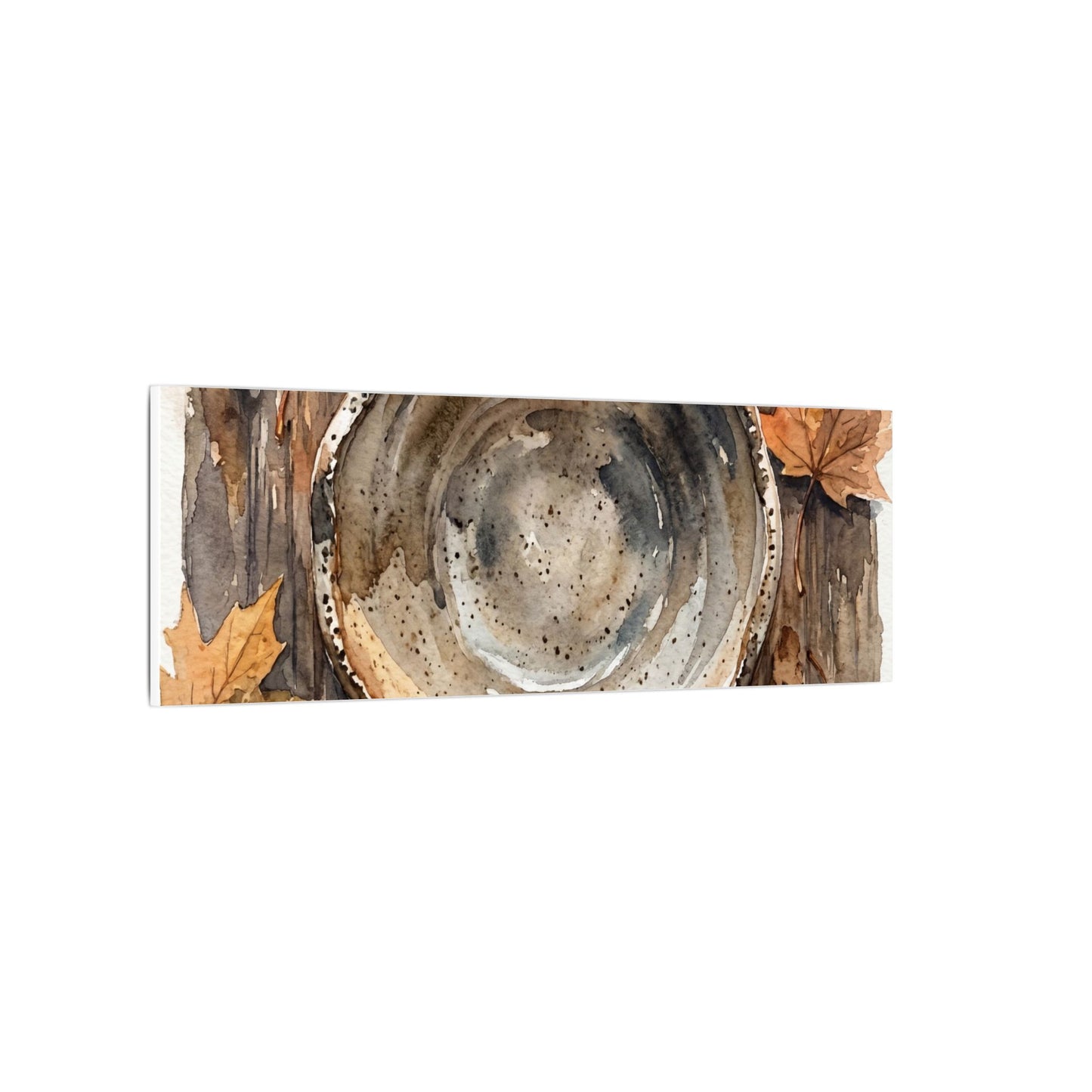 Ma Ceramic Bowl Canvas Art - Japandi Watercolor