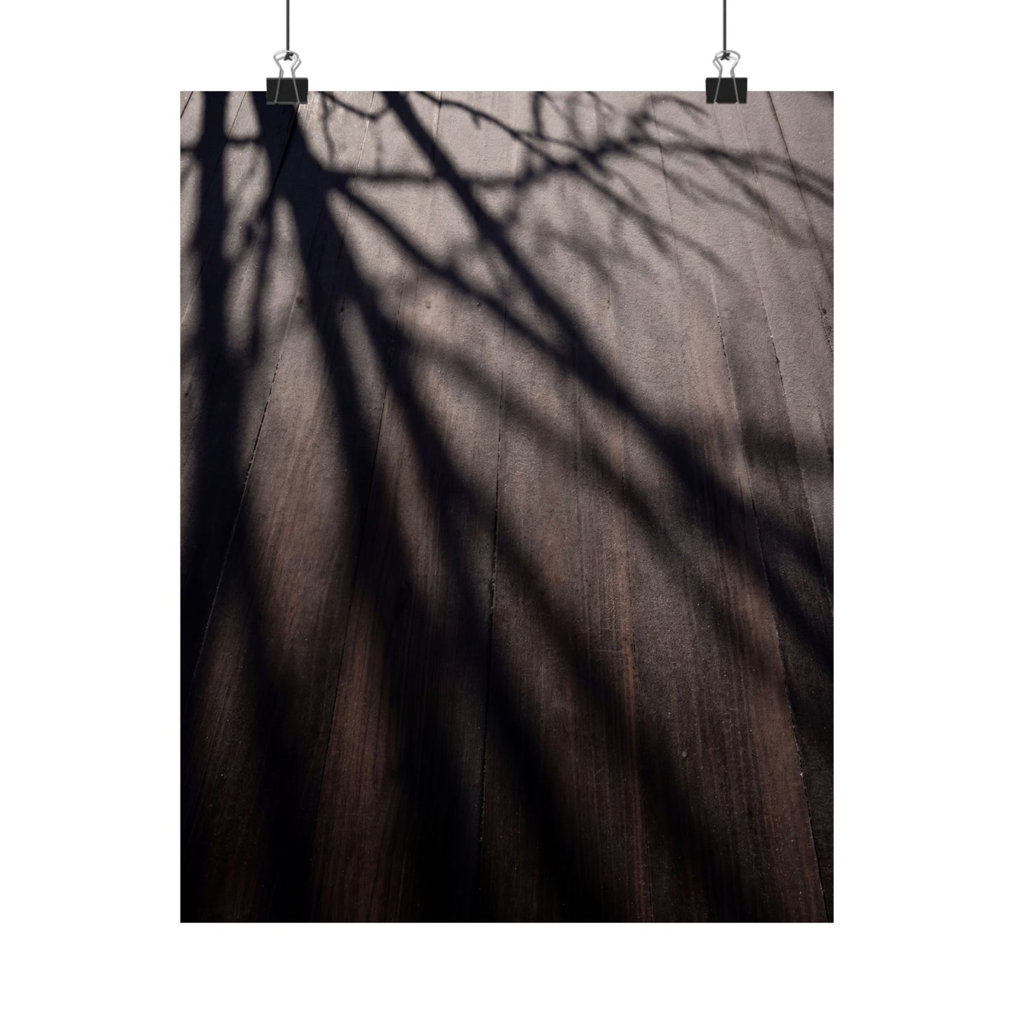 Ma Shadow Play Wall Art Print - Dark Japandi Moody Minimal