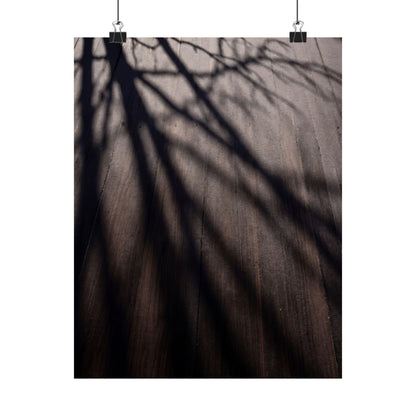 Ma Shadow Play Wall Art Print - Dark Japandi Moody Minimal