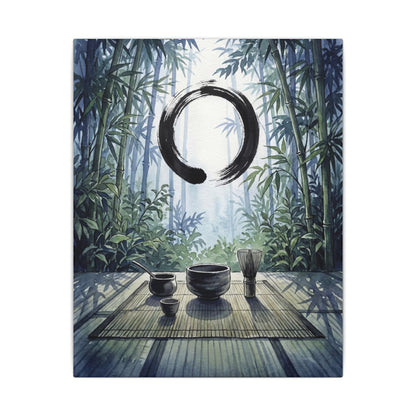 Seijaku Tea Ceremony Canvas Art - Zen Enso