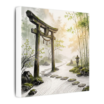 Peaceful Torii Gate Canvas Art - Karesansui Zen