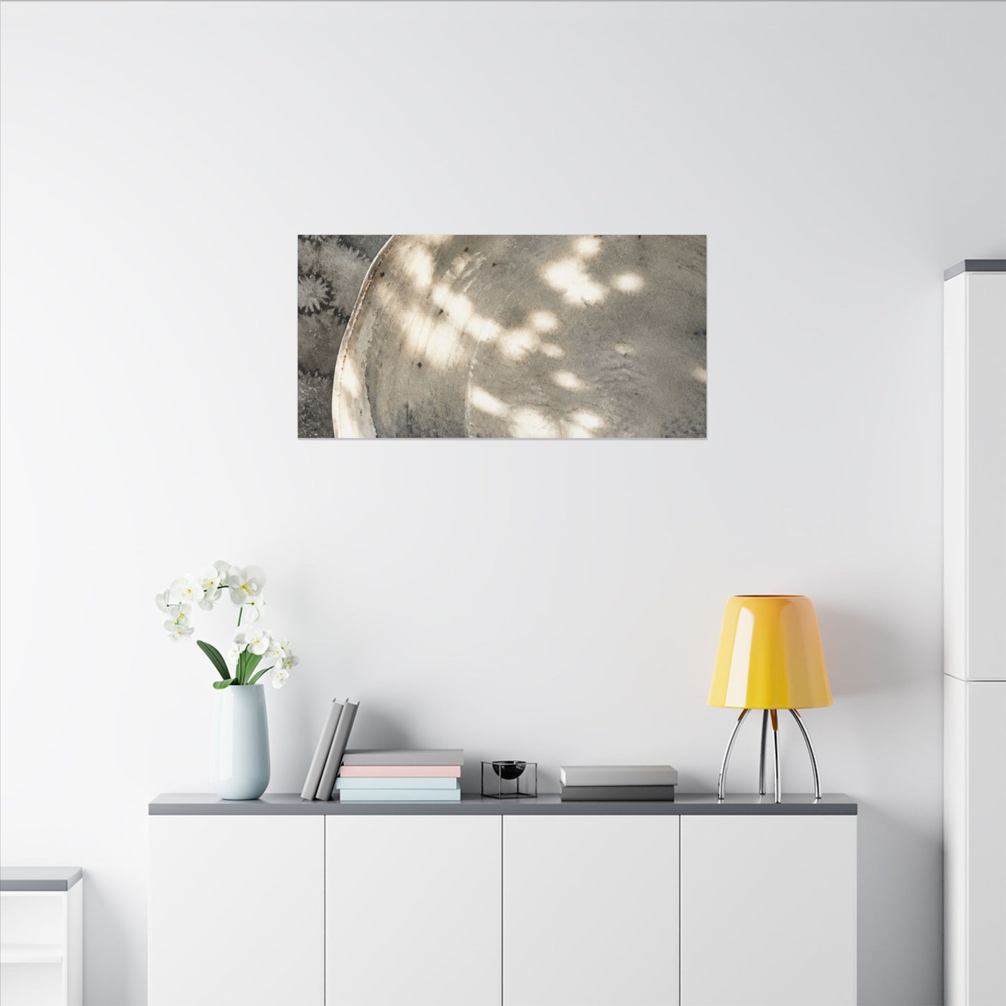 Ceramic Bowl Watercolor Canvas Art | Warm Japandi Art