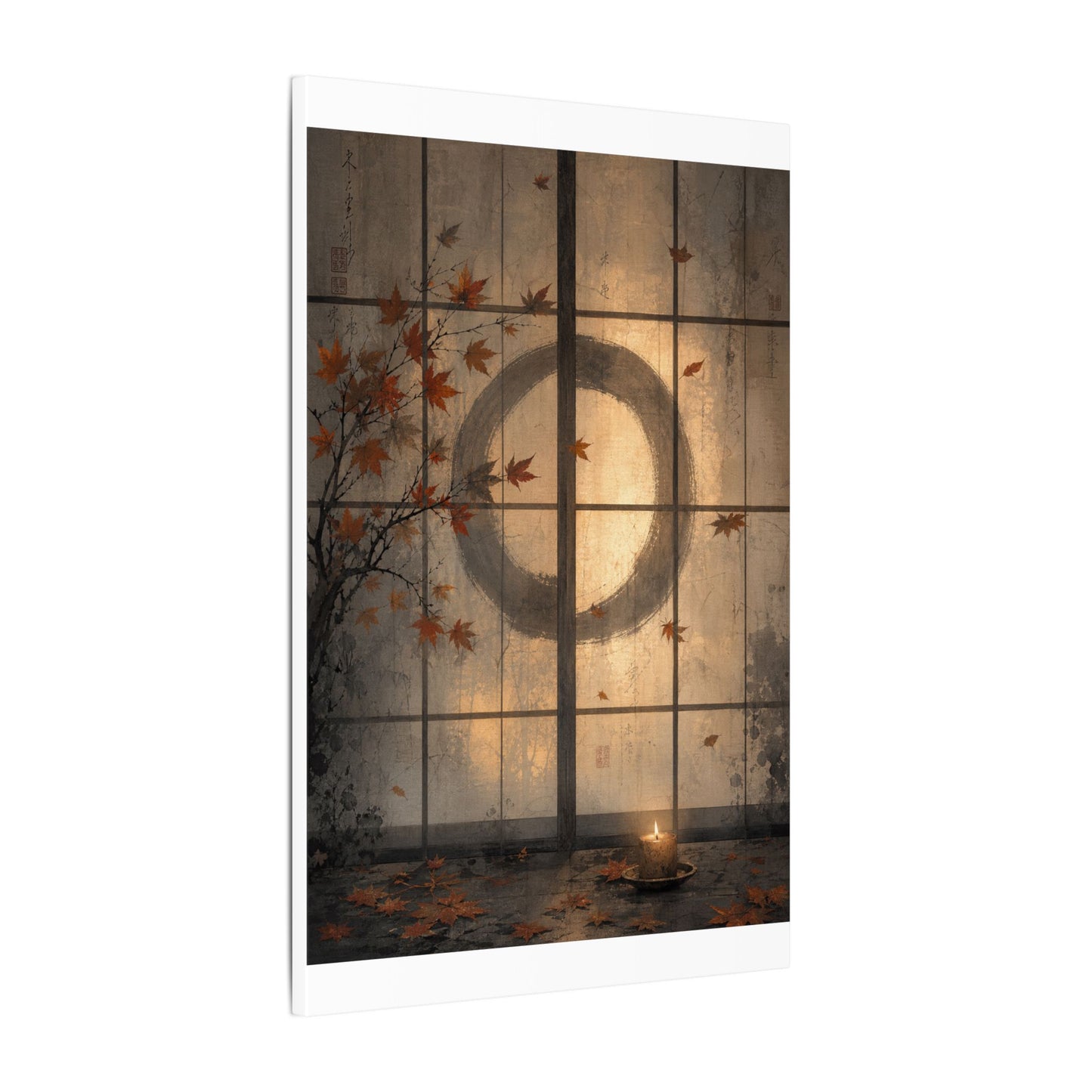 Shoji Screen Texture Canvas Art | Earthy Japandi Art