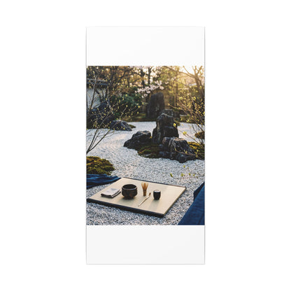 Zen Tea Ceremony in Golden Hour | Karesansui Canvas Art