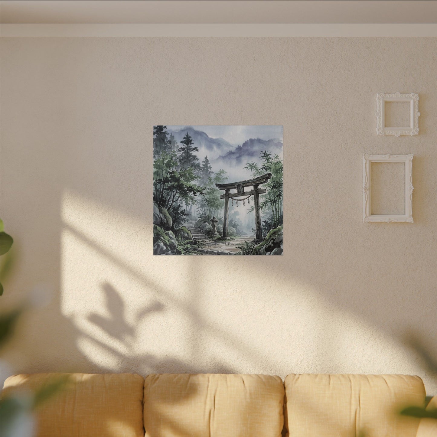 Moonlight Torii Gate Canvas Art - Zen Fukinsei