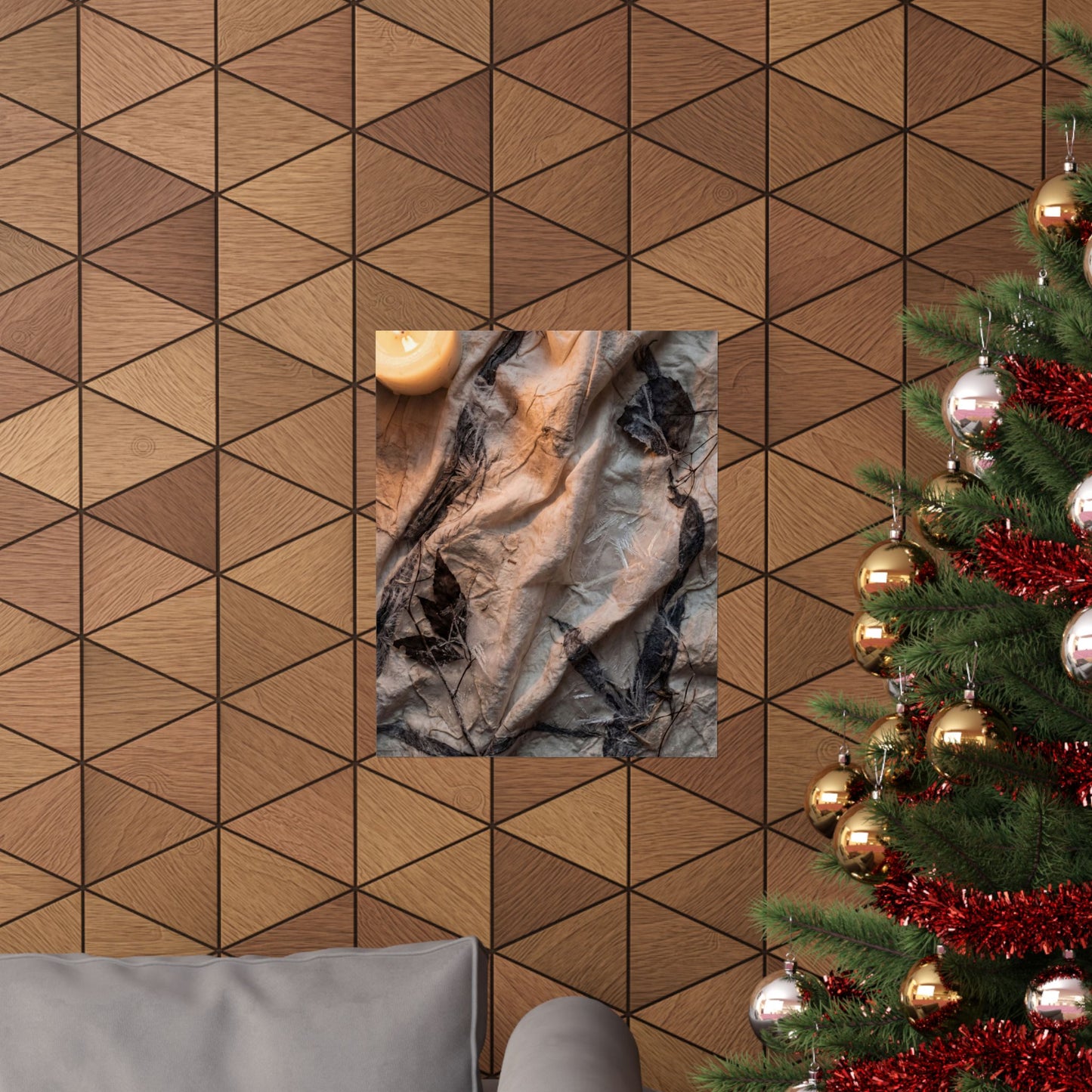 Silk Drape Texture Wall Art Print | Warm Japandi Art