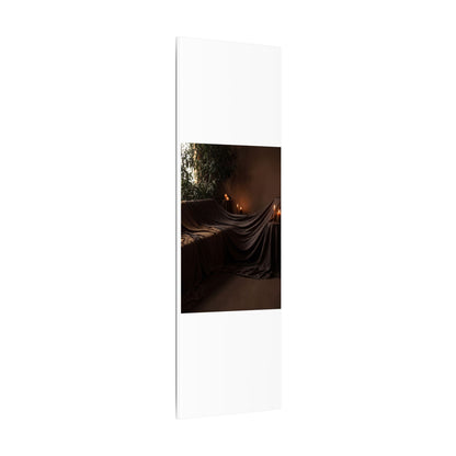 Candlelight Silk Drape Canvas Art - Dark Japandi Ma