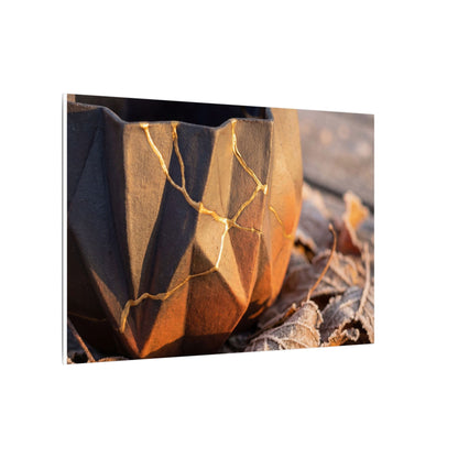 Paper Fold Gold Repair Canvas Art | Philosophical Kintsugi Art