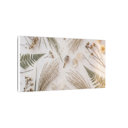 Elegant Dried Flowers Canvas Art - Japanese Pattern Japandi